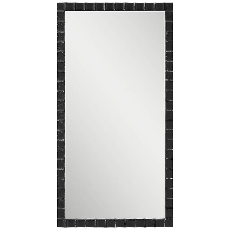 Image 2 Dandridge Matte Black 22 inch x 42 inch Rectangular Wall Mirror