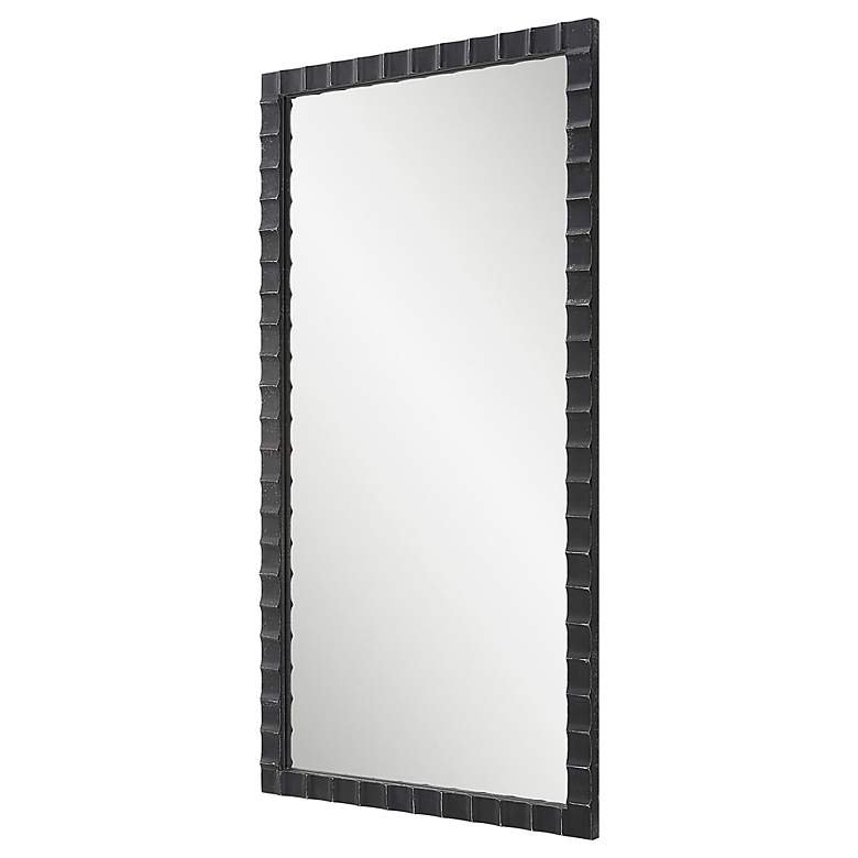 Image 4 Dandridge Matte Black 22" x 42" Rectangular Wall Mirror more views