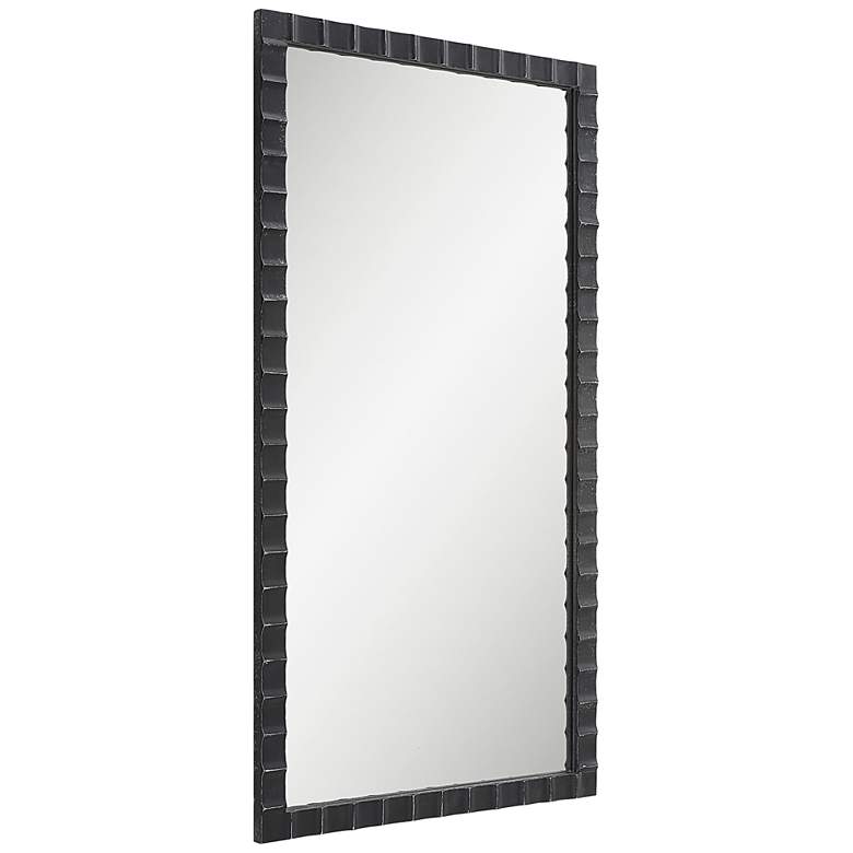 Image 6 Dandridge Matte Black 22" x 42" Rectangular Wall Mirror more views