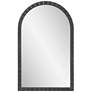 Dandridge Matte Black Metal 24" x 39" Arch Top Wall Mirror