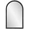Dandridge Matte Black Metal 24" x 39" Arch Top Wall Mirror