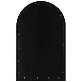 Image5 of Dandridge Matte Black Metal 24" x 39" Arch Top Wall Mirror more views