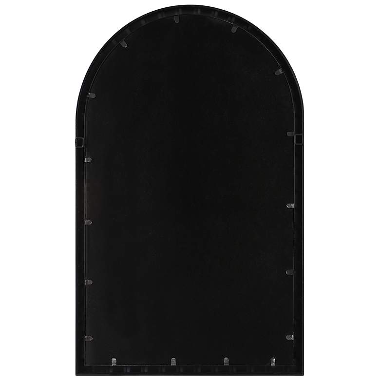 Image 5 Dandridge Matte Black Metal 24 inch x 39 inch Arch Top Wall Mirror more views