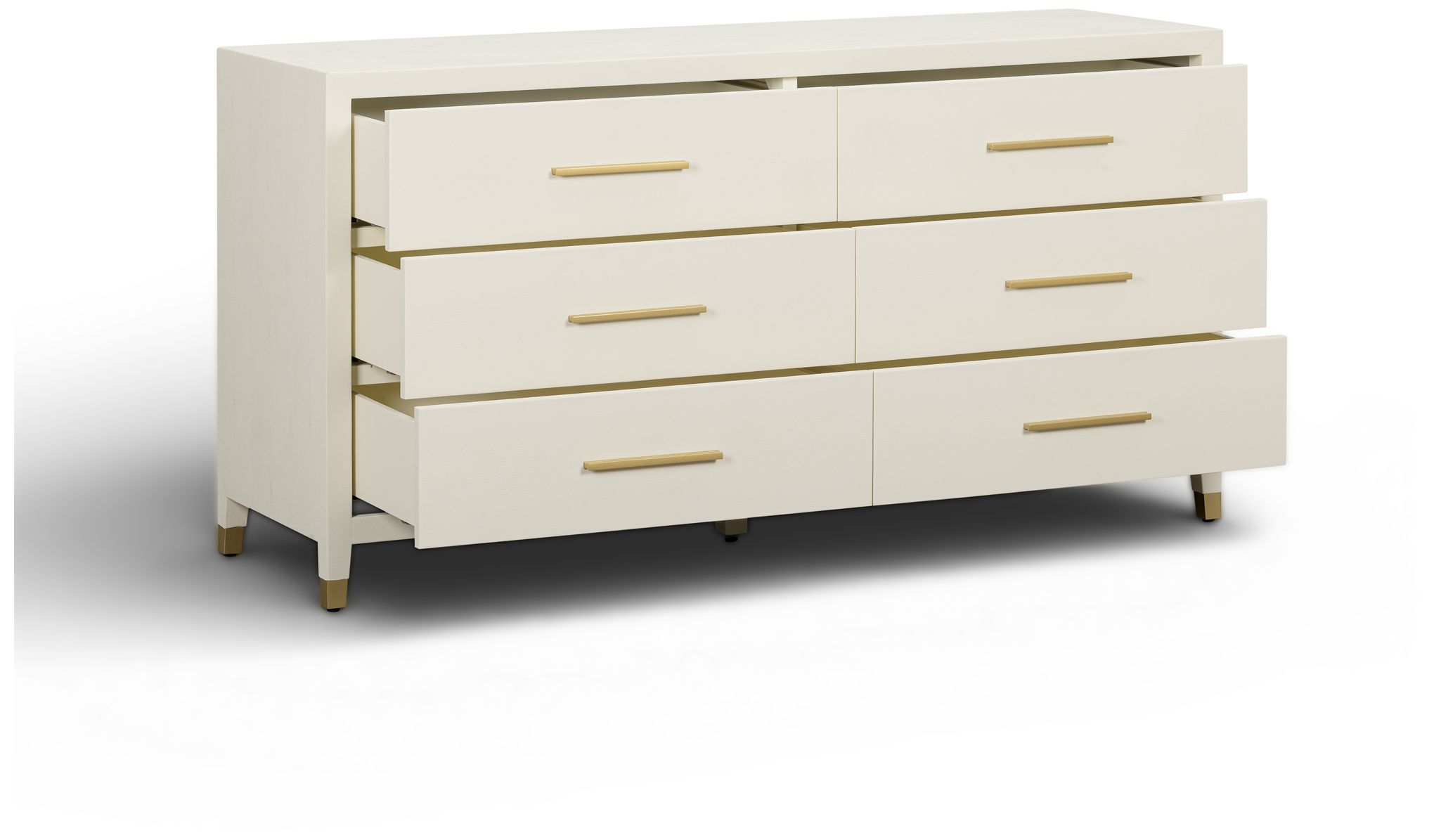 Image 3 Dani Cream Shagreen 6 Drawer Dresser more views