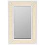 Dani Natural Cane and White Wood 24 1/4" x 36" Wall Mirror