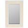 Dani Natural Cane and White Wood 24 1/4" x 36" Wall Mirror