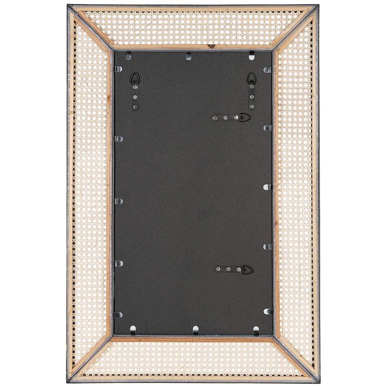 Image 3 Dani Natural Cane and White Wood 24 1/4" x 36" Wall Mirror more views