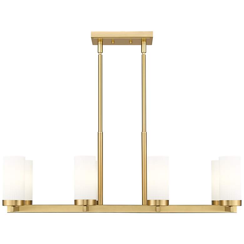 Image 5 Danica 42" Wide Modern Gold 8-Light Linear Chandelier more views