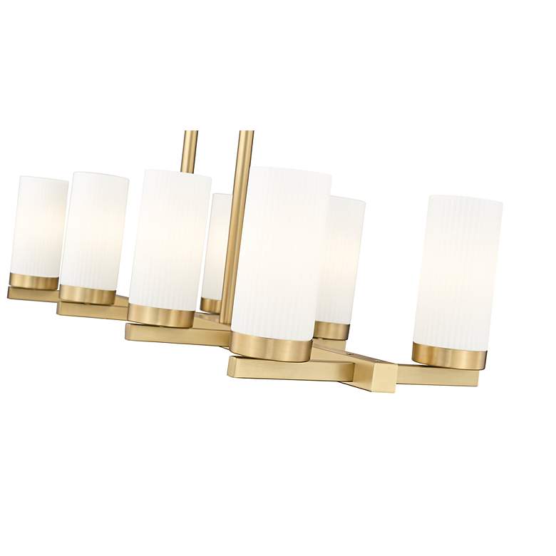 Image 6 Danica 42" Wide Modern Gold 8-Light Linear Chandelier more views