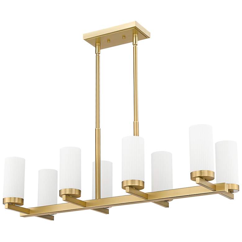Image 7 Danica 42" Wide Modern Gold 8-Light Linear Chandelier more views