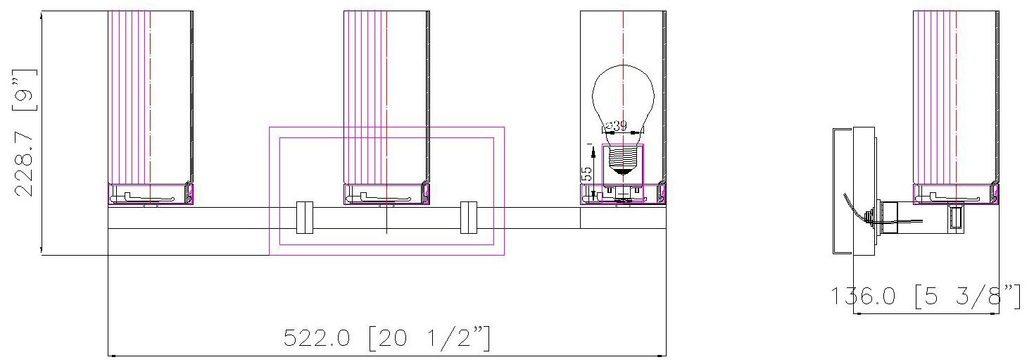 Danica by Z-Lite Brushed Nickel 3 Light Vanity