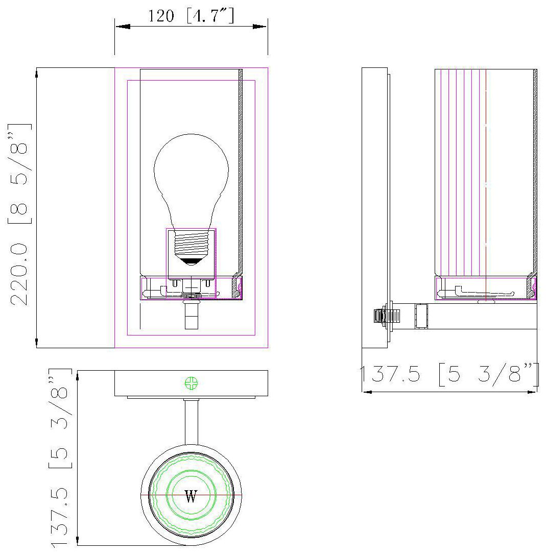 Danica by Z-Lite Chrome 1 Light Wall Sconce