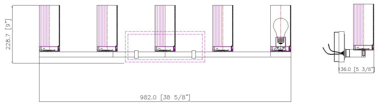 Danica by Z-Lite Chrome 5 Light Vanity