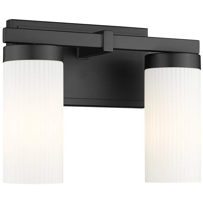 Image 1 Danica by Z-Lite Matte Black 11.75 inch 2 Light Vanity