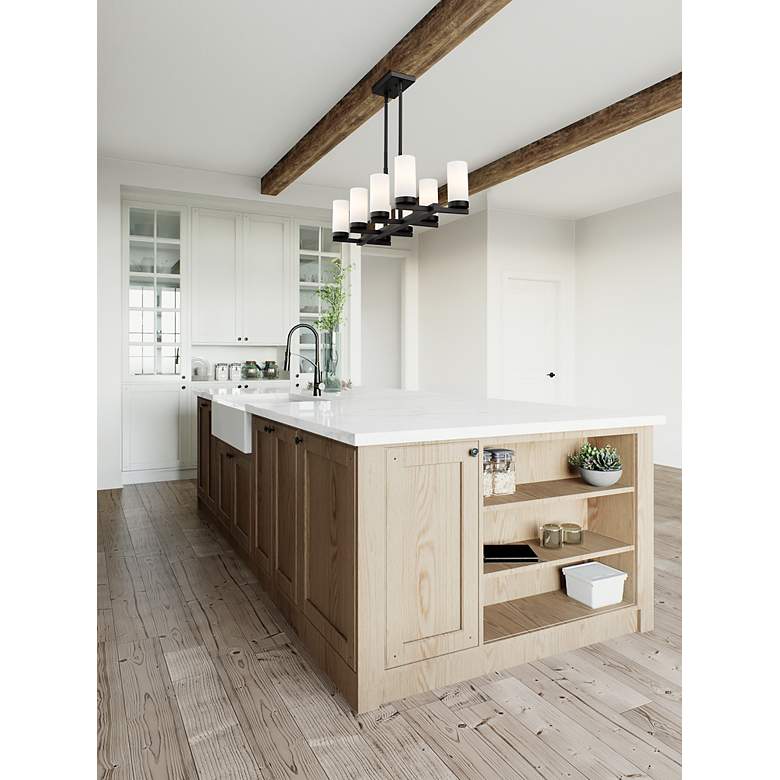 Image 3 Danica by Z-Lite Matte Black 12 inch 8 Light Linear Chandelier more views