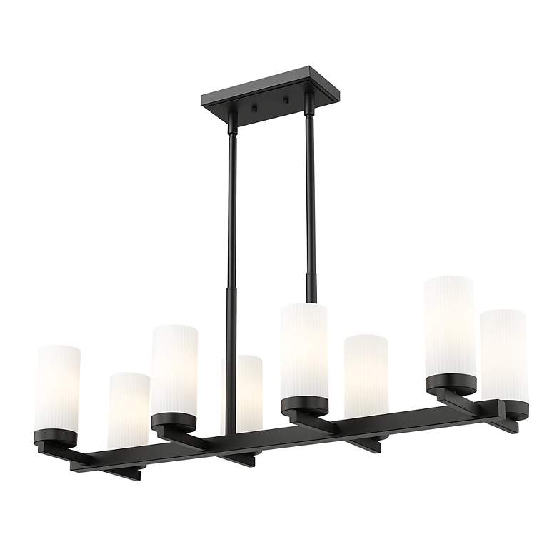 Image 4 Danica by Z-Lite Matte Black 12 inch 8 Light Linear Chandelier more views