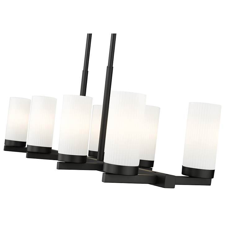Image 6 Danica by Z-Lite Matte Black 12 inch 8 Light Linear Chandelier more views