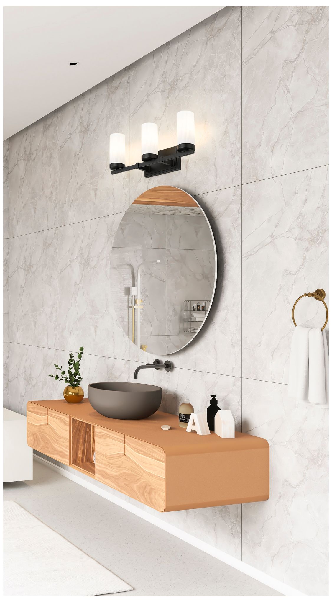 Image 3 Danica by Z-Lite Matte Black 20.5 inch 3 Light Vanity more views