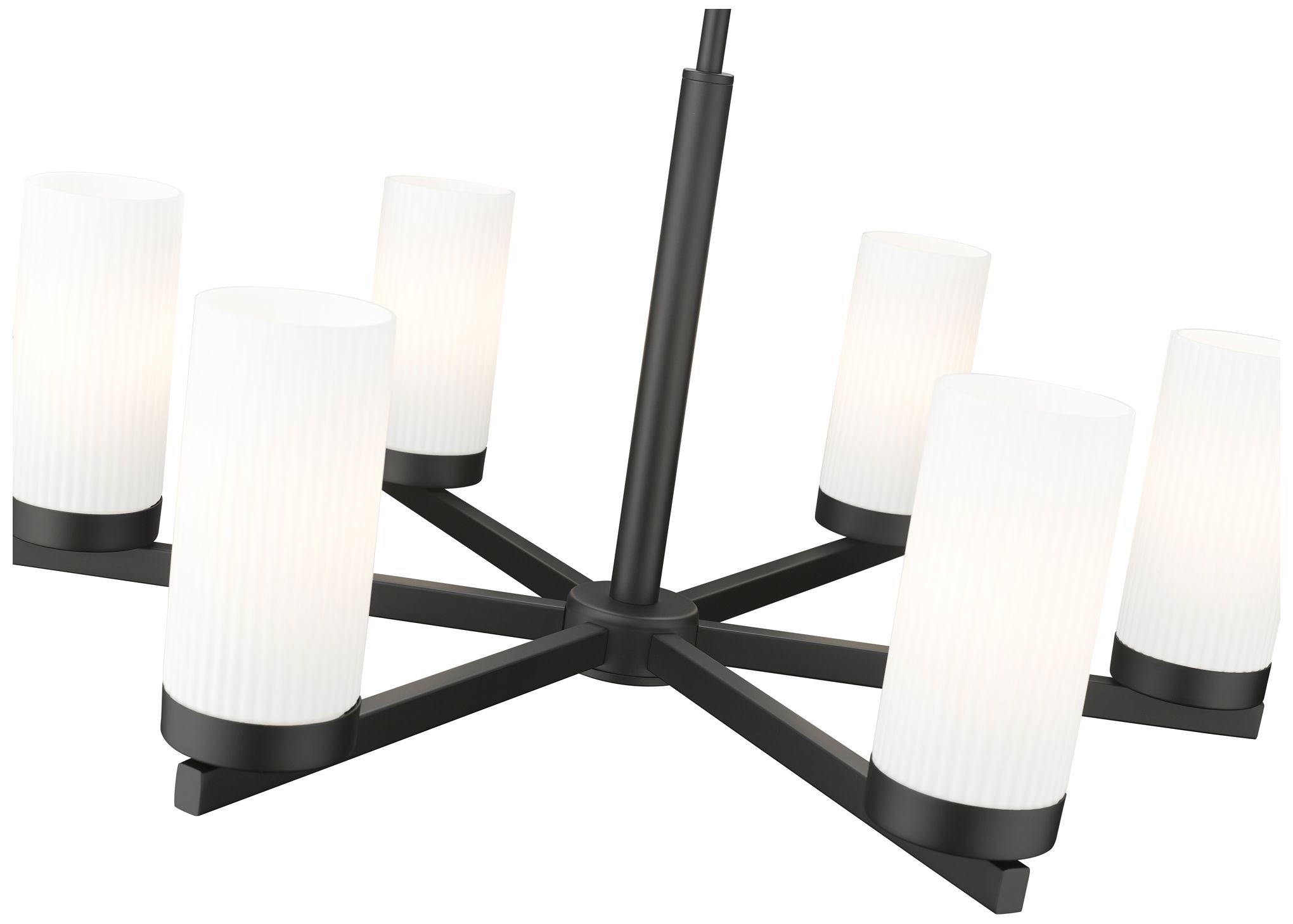 Image 6 Danica by Z-Lite Matte Black 26 inch 6 Light Chandelier more views