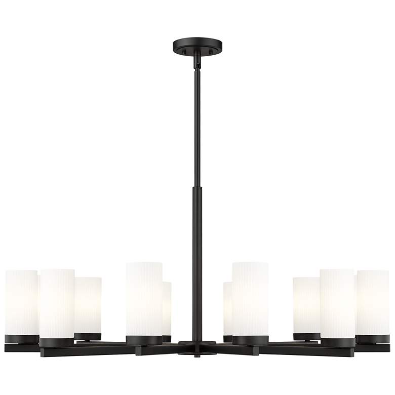 Image 1 Danica by Z-Lite Matte Black 39 inch 12 Light Chandelier