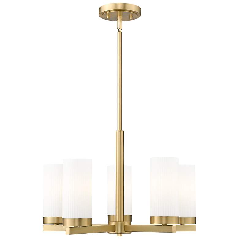 Image 1 Danica by Z-Lite Modern Gold 19.5 inch 5 Light Chandelier