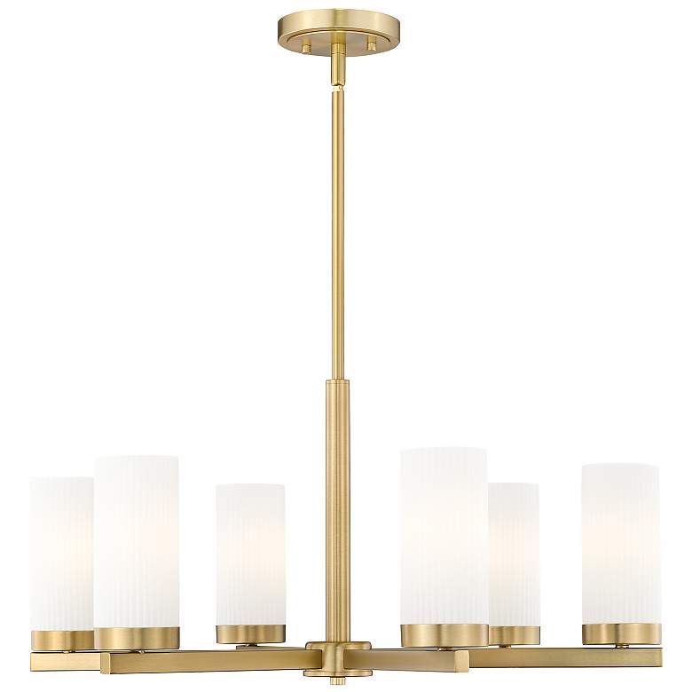 Image 1 Danica by Z-Lite Modern Gold 26 inch 6 Light Chandelier