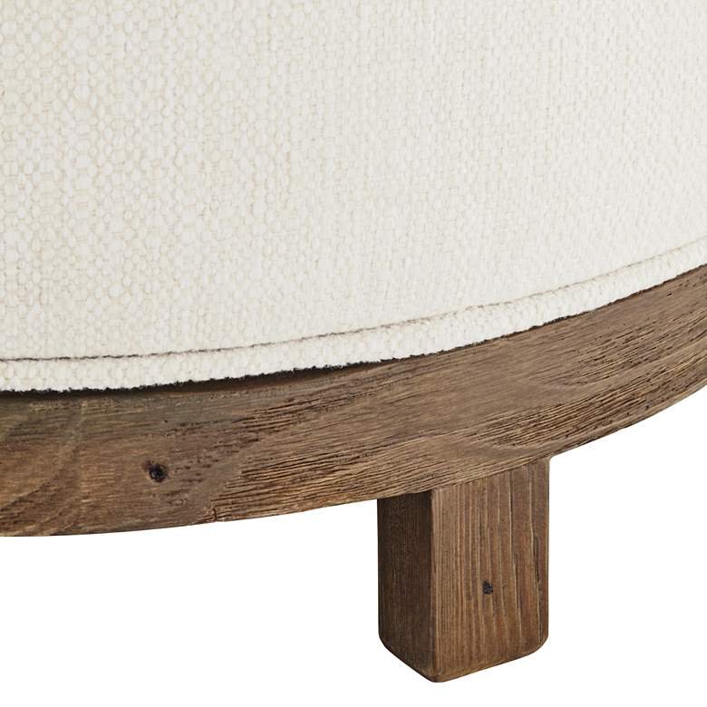 Image 5 Daniel 22" High Zeus Pearl Fabric Swivel Dining Stool more views