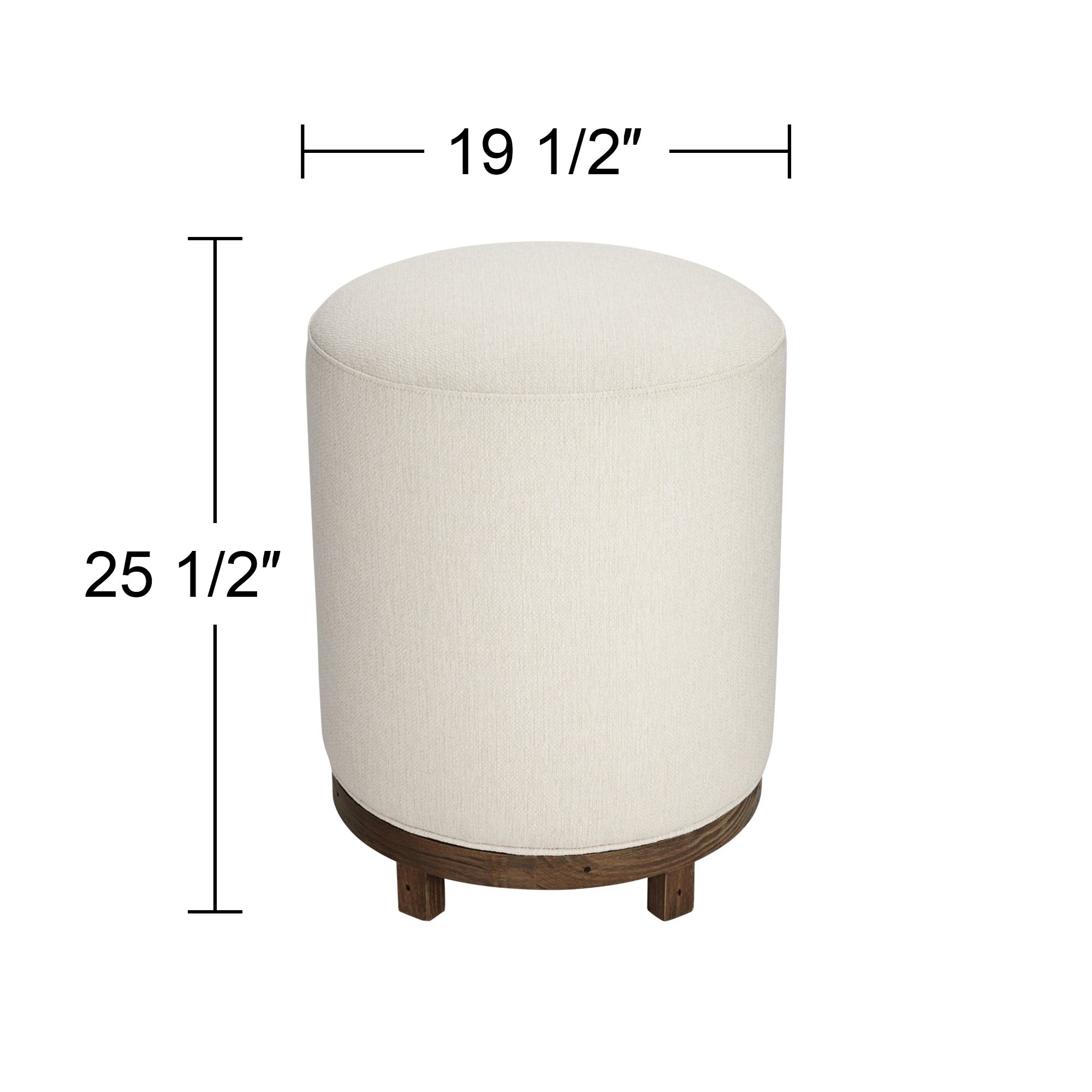 Daniel 25 1/2" High Zeus Pearl Fabric Swivel Counter Stool Set of 2