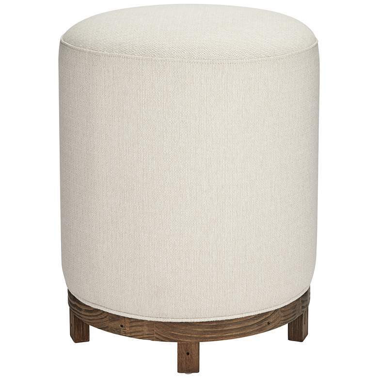 Image 1 Daniel 25 1/2 inch High Zeus Pearl Fabric Swivel Counter Stool