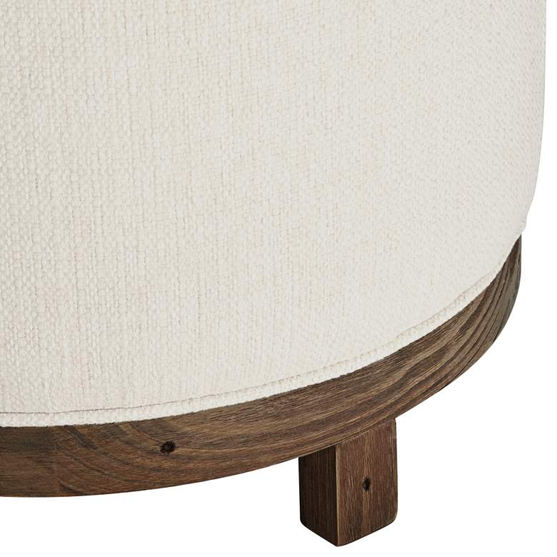 Image 5 Daniel 25 1/2" High Zeus Pearl Fabric Swivel Counter Stool more views