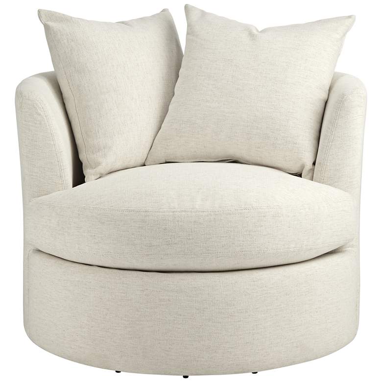 Image 3 Daniel 26 1/2" High Nomad Snow Fabric Swivel Chair