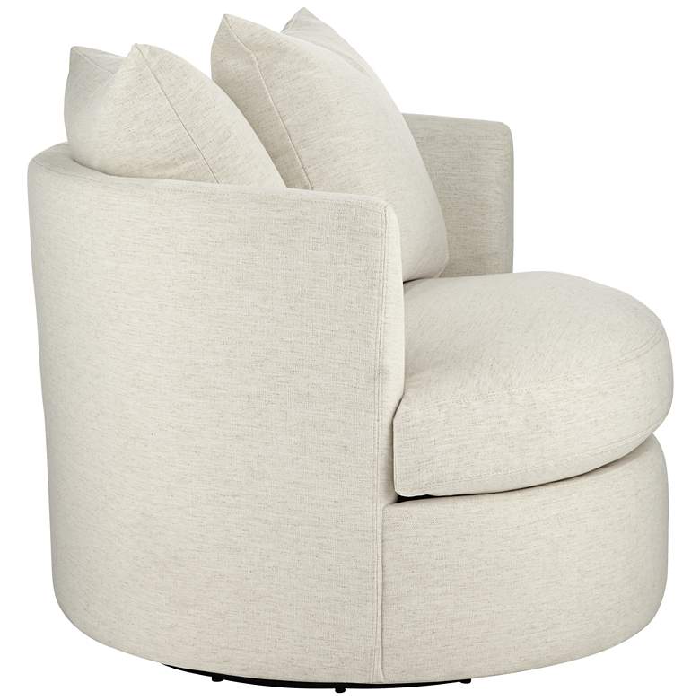 Image 7 Daniel 26 1/2 inch High Nomad Snow Fabric Swivel Chair more views