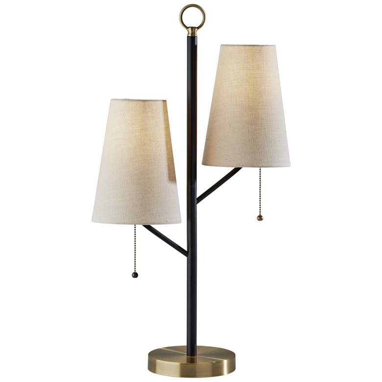Image 1 Daniel Black Metal 2-Light Table Lamp