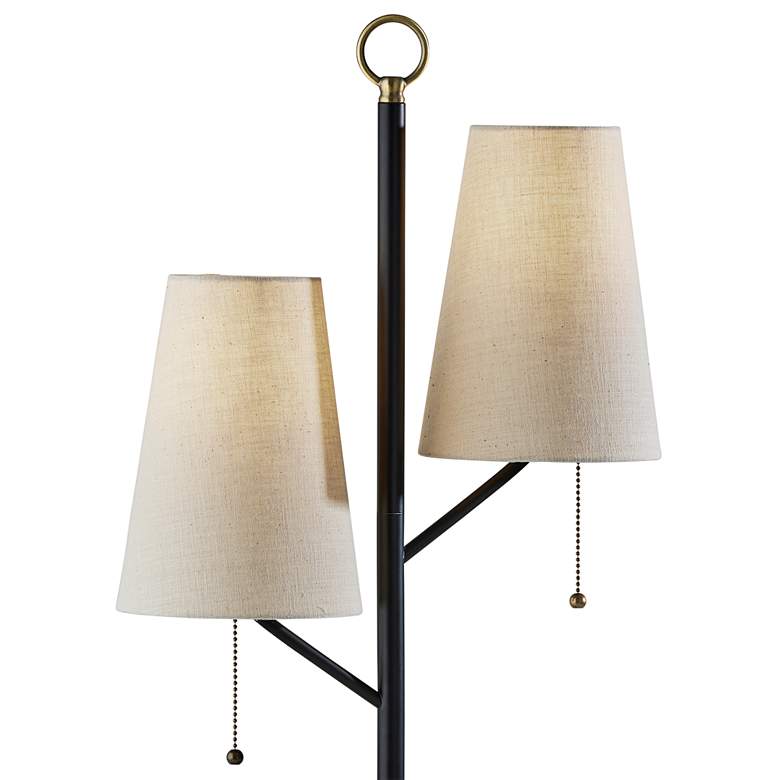 Image 2 Daniel Black Metal 2-Light Table Lamp more views