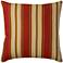 Daniel Stripe Sangria Red 22" Square Indoor-Outdoor Pillow