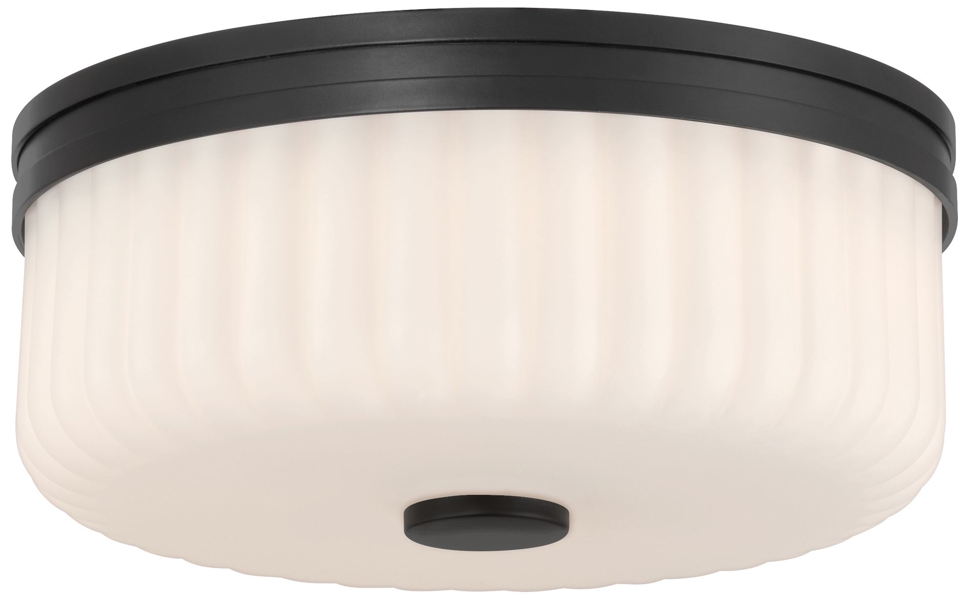 Daniella 11" Wide Matte Black LED Flush Mount