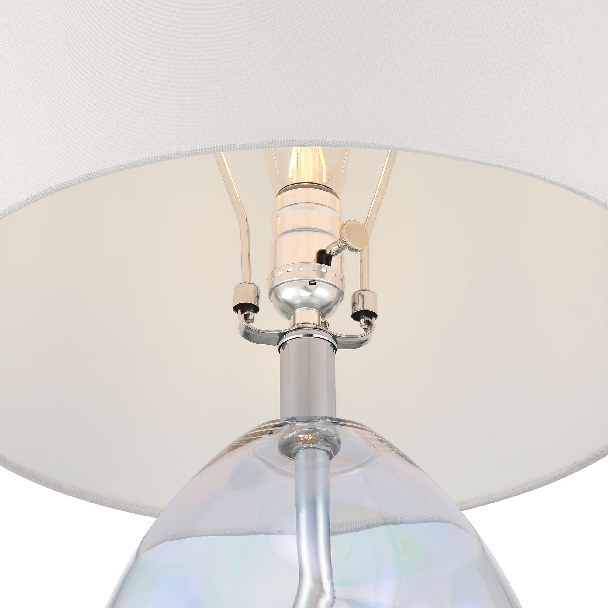 Image 5 Daniella 24 3/4" High Clear Iridescent Glass Table Lamp more views