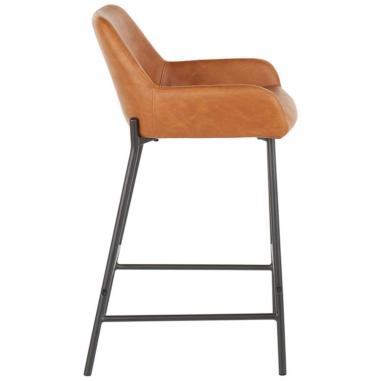 Image 3 Daniella Counter Stool in Camel Faux Leather by LumiSource Pair more views