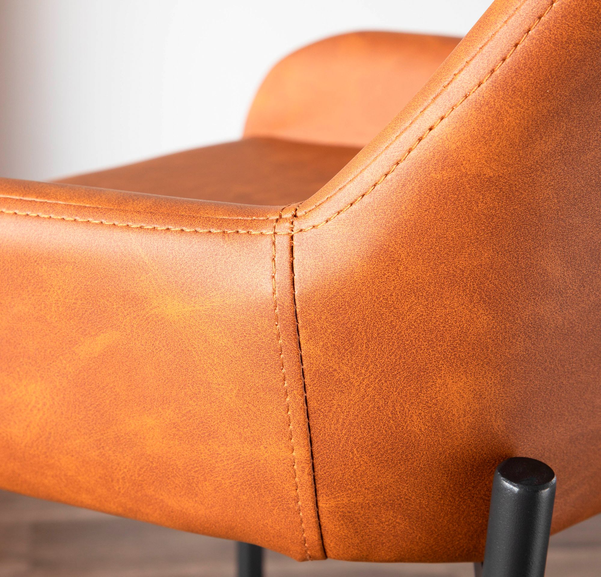 Daniella Counter Stool in Camel Faux Leather by LumiSource Pair