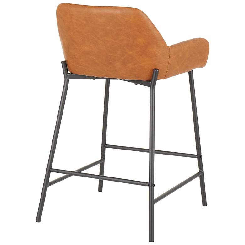 Image 4 Daniella Counter Stool in Camel Faux Leather by LumiSource Pair more views
