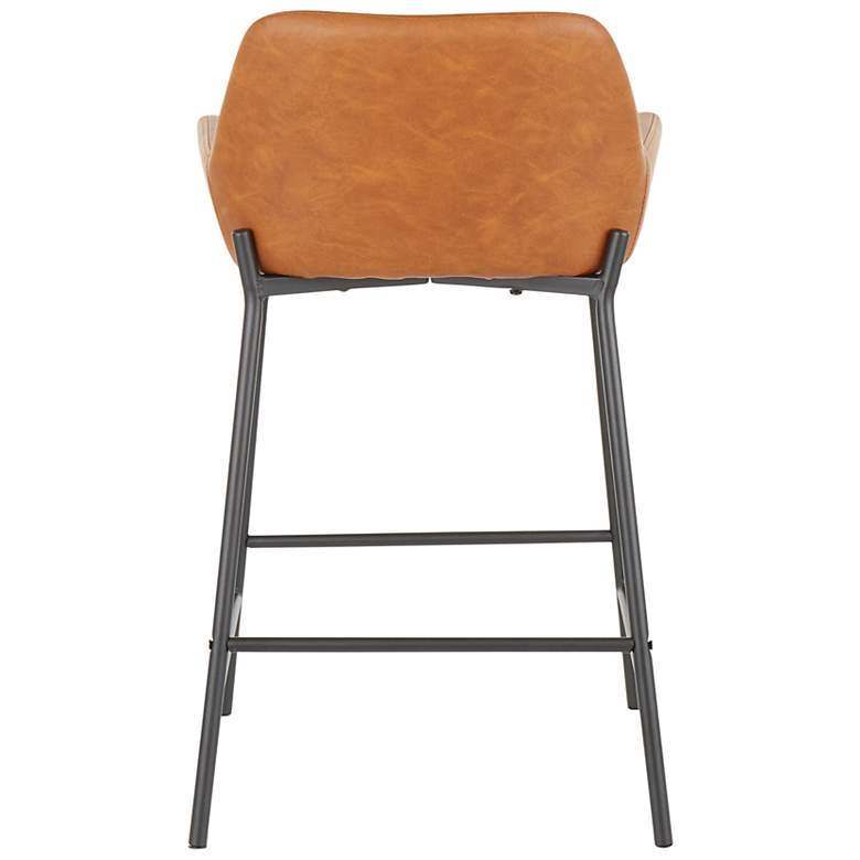Image 5 Daniella Counter Stool in Camel Faux Leather by LumiSource Pair more views