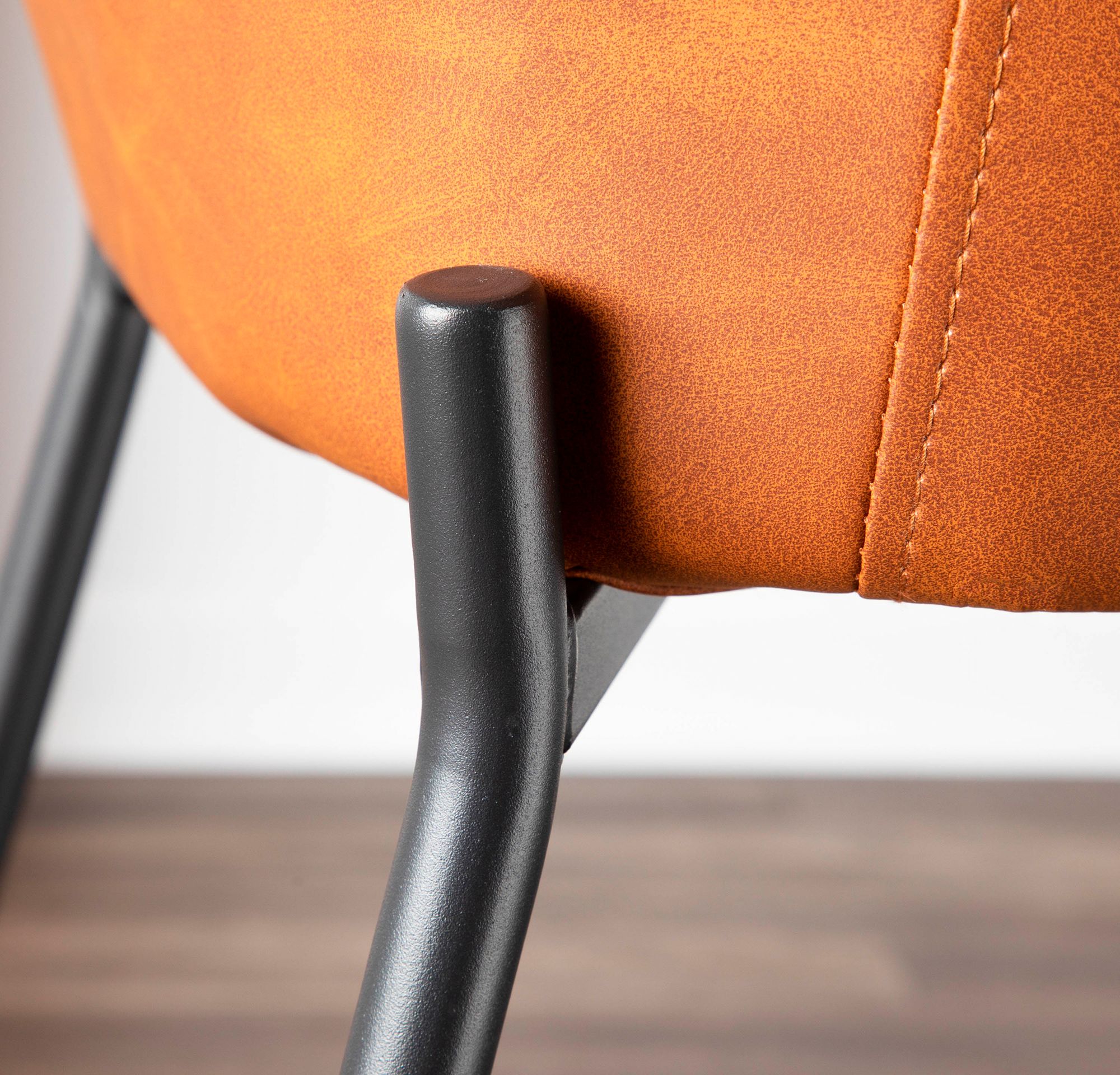 Daniella Counter Stool in Camel Faux Leather by LumiSource Pair