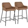 2_Daniella Counter Stool in Espresso Faux Leather by LumiSource Pair