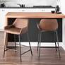 1_Daniella Counter Stool in Espresso Faux Leather by LumiSource Pair