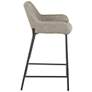 3_Daniella Counter Stool in Grey Faux Leather by LumiSource Pair more views