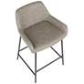 7_Daniella Counter Stool in Grey Faux Leather by LumiSource Pair more views