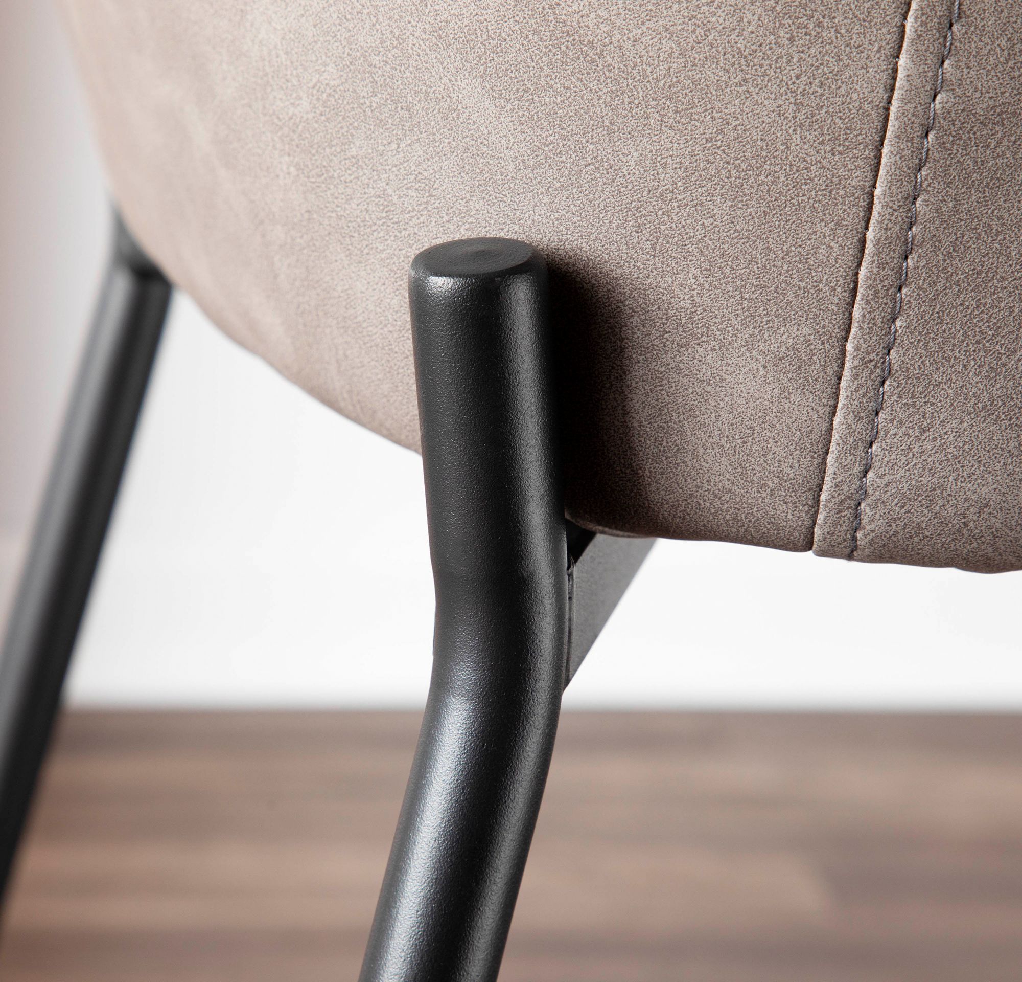 Daniella Counter Stool in Grey Faux Leather by LumiSource Pair