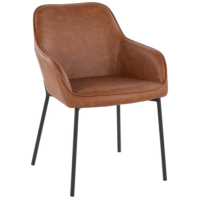 Image 2 Daniella Dining Chair in Camel Faux Leather by LumiSource Pair more views
