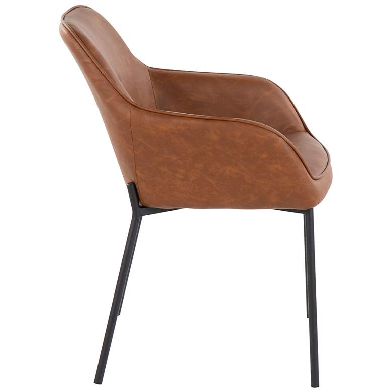 Image 3 Daniella Dining Chair in Camel Faux Leather by LumiSource Pair more views