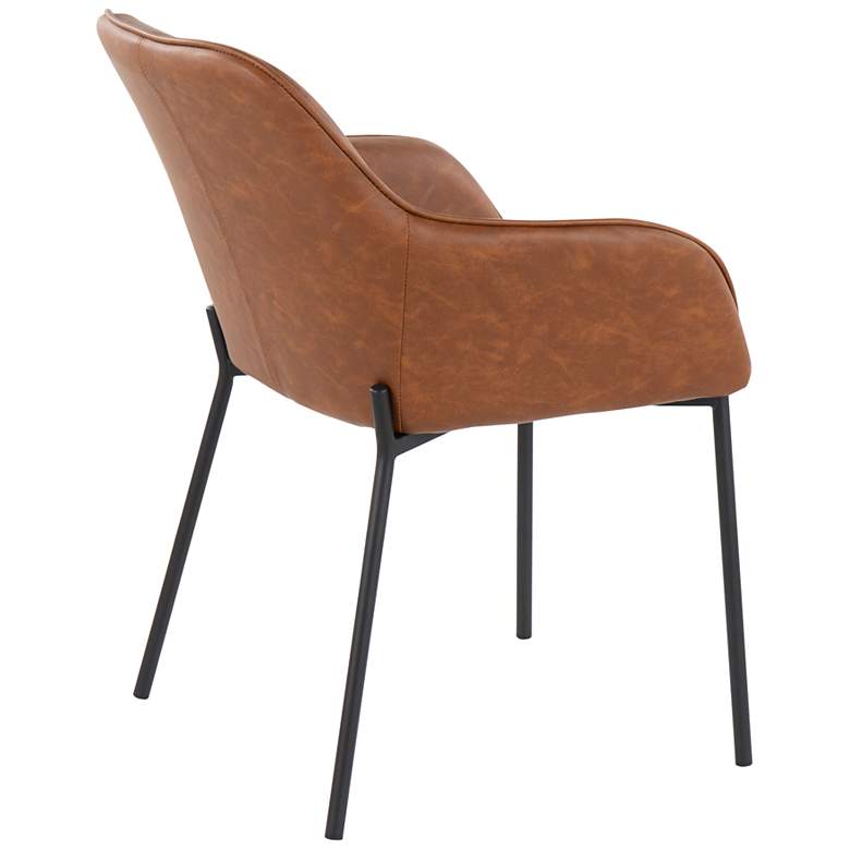 Image 4 Daniella Dining Chair in Camel Faux Leather by LumiSource Pair more views